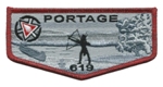 100TH ANNIVERSARY FLAP, 100TH LOGO, BACKGROUND IS GRY/WHT/BLK WITH RMY BORDER, SERVICE PROJECT FUND FLAP